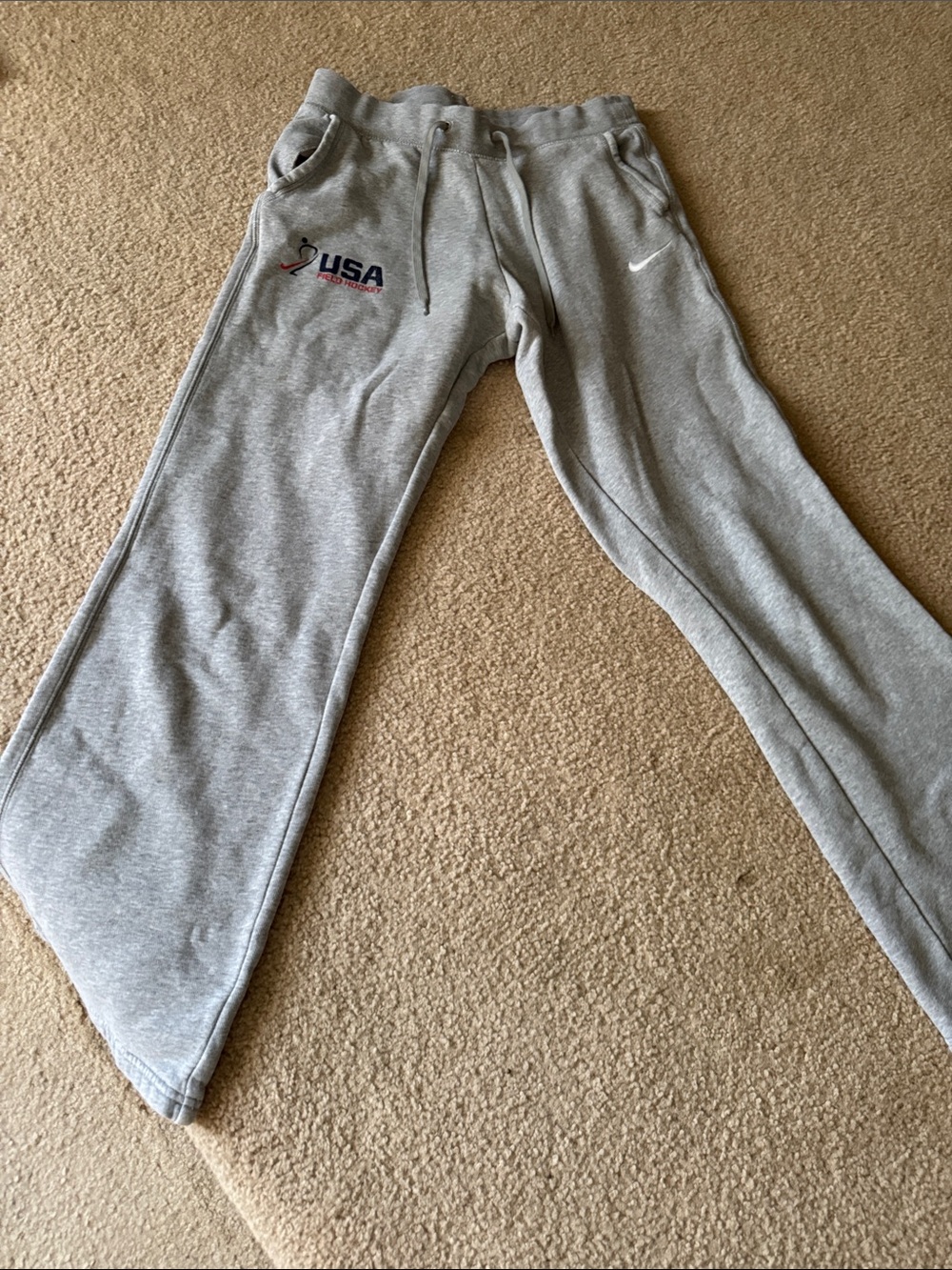 Nike Kids Light Gray USA Embroidered Joggers